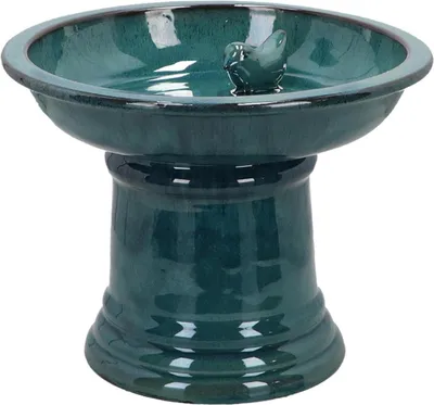 Image de Esschert Design Abreuvoir pour oiseaux sur pied, essence