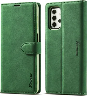 Produktbild von König Design Hülle kompatibel mit Samsung Galaxy A32 5G Kunstleder Handyhülle - Handy Case Grün