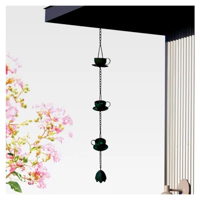 Produktbild von Regenrinnen Ketten | Becherform im Vintage-Design für Terrasse, Balkon, Garten und Hof