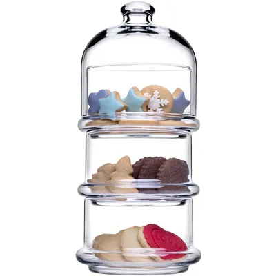 Produktbild von Pasabahce - Patisserie Mini 3-lagig - Villa-Serie - Stapelbar - Transparentes Gl
