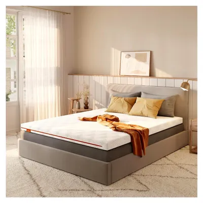 Produktbild von Matratzen Topper 150x200cm, Gelschaum Matratzenauflage 150x200, 10cm Höhe Gel Memory Foam Topper, Härtegrad H2 & H3, Weiß