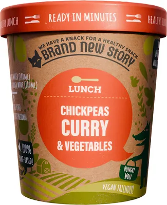 Zdjęcie produktu dla CURRY Z CIECIERZYCĄ I WARZYWAMI BEZ DODATKU CUKRU 70 g - BRAND NEW STORY