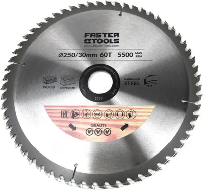 Produktbild von HM- Kreissägeblatt 250 x 30 mm Sägeblatt Sägescheibe Holzbearbeitung 60 Zähne
