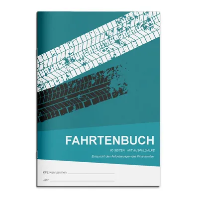 Produktbild von PuK Fahrtenbuch DIN A5 | Finanzamtkonform für PKW | 80 Seiten mit Ausfüllhilfe | 1er, 2er, 3er, 5er oder 10er Pack | zur Dokumentation (3 Stück)