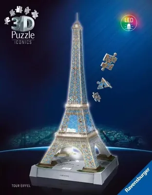 Obrázek produktu pro Ravensburger 3D Pz Iconics Eiffelova věž se světlem