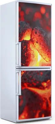 Produktbild von Magnete Dekorative - 70 cm x 190 cm - Küche - Magnetmatte Kühlschrankmagnete - Grill Feuer Glut