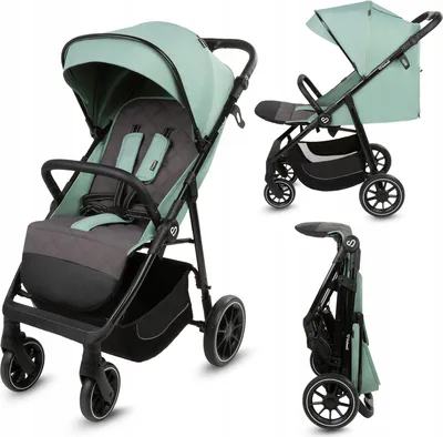 Produktbild von Kidwell Enzo Kinderwagen 0-4 L. Verdeck Xxl, 5 Gurte, Gefederte Räder