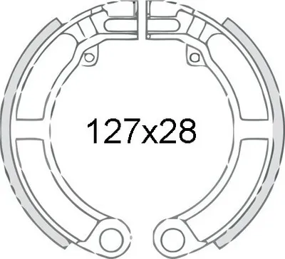 Produktbild von RMS Bremsbacken Trommelbremse hinten kompatibel mit Vespa 150 Super - 127x28mm