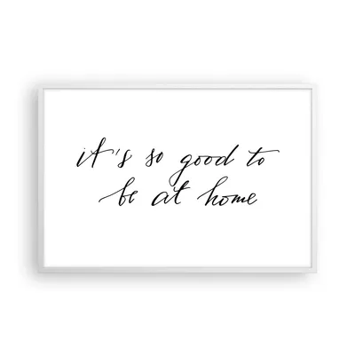 Produktbild von Gerahmtes Poster - Weißer Rahmen - Motto Glück Haus - 91,5x61 cm - Wand Bild - Wanddeko - Wandbilder - Kunstposter - Wandposter - Bilderrahmen - Bilder - Kunstdruck - Wanddekoration - P2WAA91x61-4386