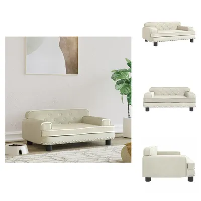 Obrázek produktu pro vidaXL Pelíšek pro psy Cream 70x45x30 cm Velvet - Pelíšky pro psy