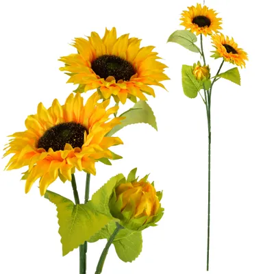 Produktbild von Kunstblume Kunststoff Viridis Sonnenblume 90 cm Gelb 1 Stück