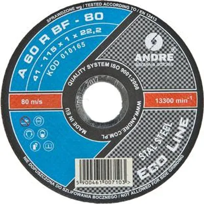 Produktbild von Stahltrennscheibe 115mm ANDRE 401 15 122