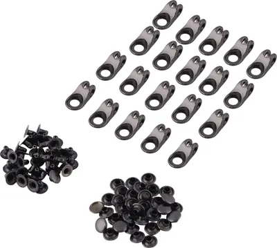 Immagine prodotto di 20 ganci per lacci, fibbie con rivetti per la riparazione di scarpe e cinture, per esterni (grigio)