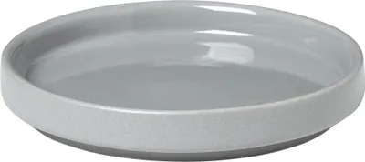 Image de Blomus Pilar Assiette, Assiette plate, Assiette de table, Vaisselle, Céramique, Mirage Grey, 10 cm, 63990
