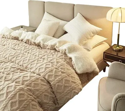 Zdjęcie produktu dla Kołdra pikowana z sztucznego kaszmiru, dwustronna, 180/200 cm, zimowa
