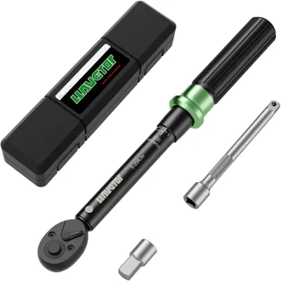 Obrázok produktu pre Momentový kľúč 1/4 palca, rozsah 5-25 Nm, s adaptérom 3/8 palca, 3-dielna sada.