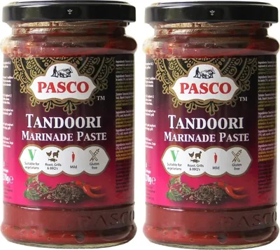 Produktbild von [ 2x 270g ] PASCO Tandoori Paste zum Grillen, Braten, Marinieren GLUTENFREI