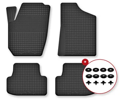 Obrázek produktu pro Gumové vaničkové autokoberce pro: Mitsubishi Outlander III PHEV 2012- SUV černé 4 ks s úchyty
