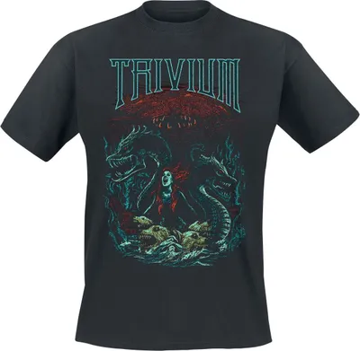 Produktbild von Trivium T-Shirt Herren Dragon Mermaid schwarz Band-Merch, Bands 100% Baumwolle XXL