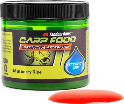 Produktbild von Tandem Baits Carp Food Attract Dip Reife Maulbeere, Karpfen Angeln ohne Mühe, Köder zum Große-Fische-Angeln, Karpfenzubehör für Profis & Hobby-Angler 100 ml