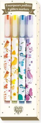 Produktbild von Set mit 4 Glitzermarkern Tinou, Djeco