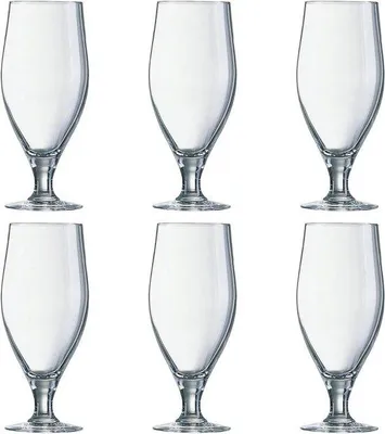 Produktbild von Bierkelch 380 ml Set aus 6 Gläsern - Transparent, Spülmaschinenfest