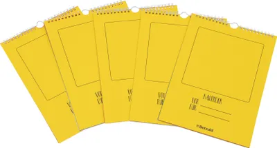 Produktbild von Betzold Bunte Bastelkalender, blanko, 5 Stück, Kalender | Blankomaterial | Bastelmaterial für Kreativität