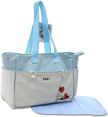 Produktbild von Famanu Wickeltasche Set mit Wickelmatte – Praktisches Reiseaccessoire für Babybedarf in Blau