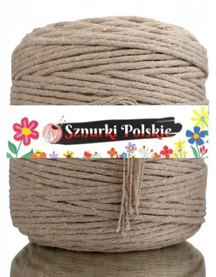 Produktbild von SznurkiPolskie Baumwollschnur für Makramee Beige 200m 3mm