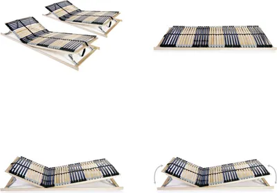 Produktbild von vidaXL Lattenroste 2 Stk. mit 42 Latten 7 Zonen 90 x 200 cm - Bettkasten - Bettkästen - Lattenrost - Lattenroste
