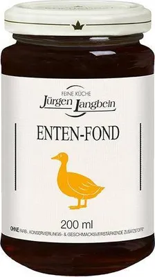 Produktbild von Jürgen Langbein Enten-Fond 200 Ml Glas Glutenfrei Lactosefrei Ohne geschmacksverstärkende Zusatzstoffe