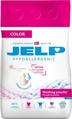 Zdjęcie produktu dla Jelp, Hipoalergiczny proszek do prania kolorowych tkanin, 2,1 kg