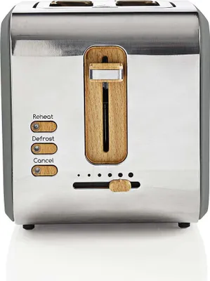Produktbild von Nedis Toaster - 2 Steckplätze - Bräunungsstufen: 6 - Auftaufunktion - Grau