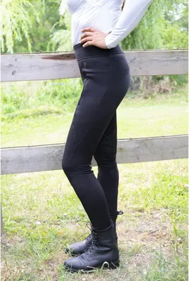 Produktbild von Ekkia Equitheme Softshell Reithose Dolomyt schwarz Vollbesatz , Größe:34