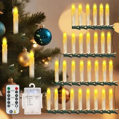 Zdjęcie produktu dla Łańcuch świetlny LED 30 świec 9 m pilot zdalny do choinki prezent