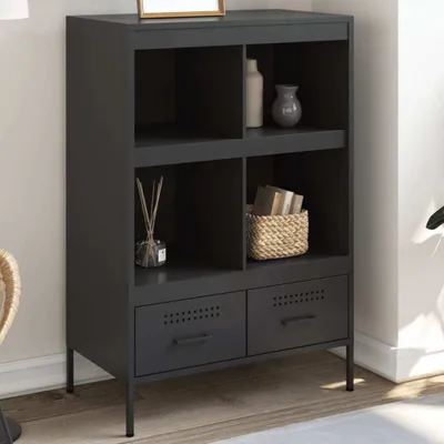 Produktbild von vidaXL Highboard Schwarz 68x39x101,5 cm Stahl