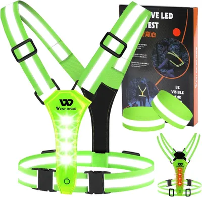 Productafbeelding van Veiligheidsvest LED - Reflecterend - Oplaadbaar via USB - Verstelbaar - Hardlopen, fietsen en hond uitlaten