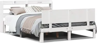Obrázek produktu pro vidaXL Rám postele s čelem bez matrace bílý 150x200 cm