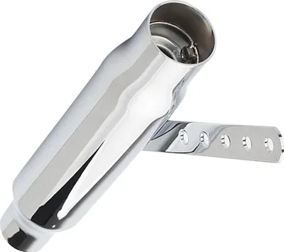 Image de Tuyau d'échappement pour moto, acier inoxydable, réduction du bruit, silencieux, universel pour moto de type A, blanc