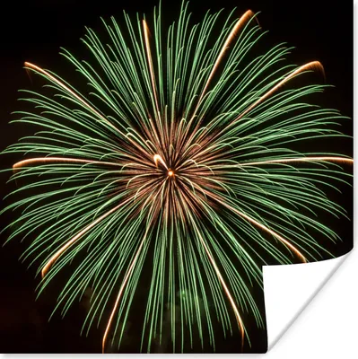 Produktbild von MuchoWow® Poster Feuerwerk 50x50 cm - Wohnzimmerdekoration
