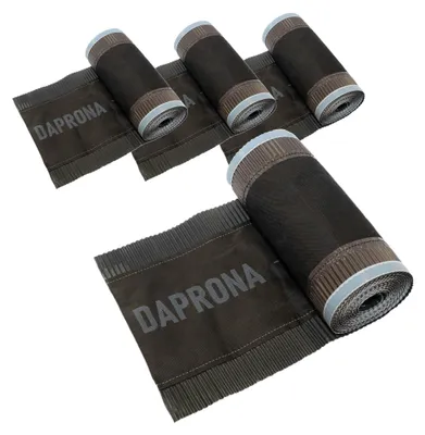 Produktbild von DAPRONA Firstband Alu, 4 Rollen, 330mm x 5m, Anthrazit, RAL 7021, Butylband wasserdicht Firstblech, Dachabdichtung selbstklebend, Dachfirst Abdeckung, Alubutyl Roller