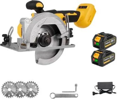 Produktbild von Elektrische Kreissäge, Bürstenloser Motor, Verstellbarer Schneidwinkel, 2xBatterieset