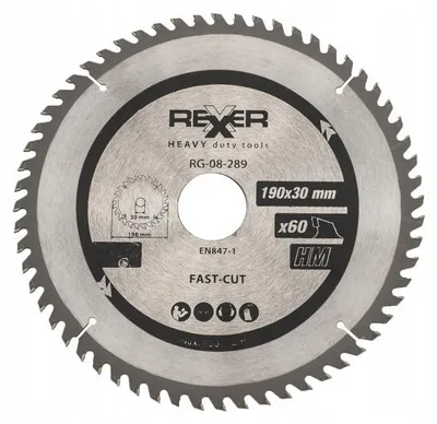 Produktbild von Rexxer Kreissägeblatt für Holz 190mm 60 Zähne HM