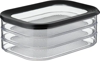 Immagine prodotto di Mepal 4 Stück kühlschrankdose modula aufschnitt 550/3 - schwarz 106938040400