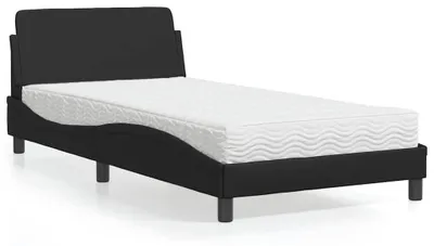 Obrázek produktu pro vidaXL Postel s matrací "Dover" černá 100x200 cm Imitace kůže