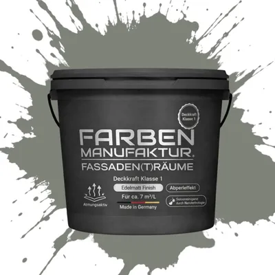 Produktbild von Farben Manufaktur Silikonharz-Fassadenfarbe – Betongrau RAL 7023 – 5 L