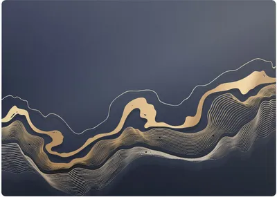 Produktbild von Wellen der Abstraktion – Bodenschutzmatte – Stuhlunterlage 140x100 cm – Rutschfest – Hartbodenmatte