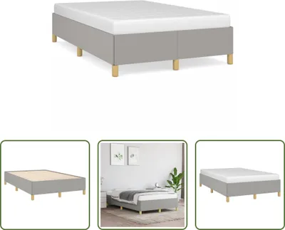 Produktbild von The Living Store Bettgestell Hellgrau 120x190 cm Stoff