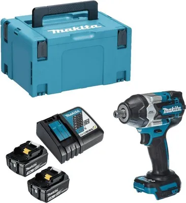 Produktbild von Makita DTW701RTJ, Schlagschrauber, Pistolengriff, 1/2", Schnellwechselfutter, Schwarz, Blau, Bürstenlos