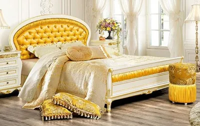 Produktbild von Casa Padrino Luxus Barock Doppelbett mit Glitzersteinen Gold / Weiß - Prunkvolles Massivholz Bett - Luxus Schlafzimmer Möbel im Barockstil - Barock Schlafzimmer Möbel - Edel & Prunkvoll